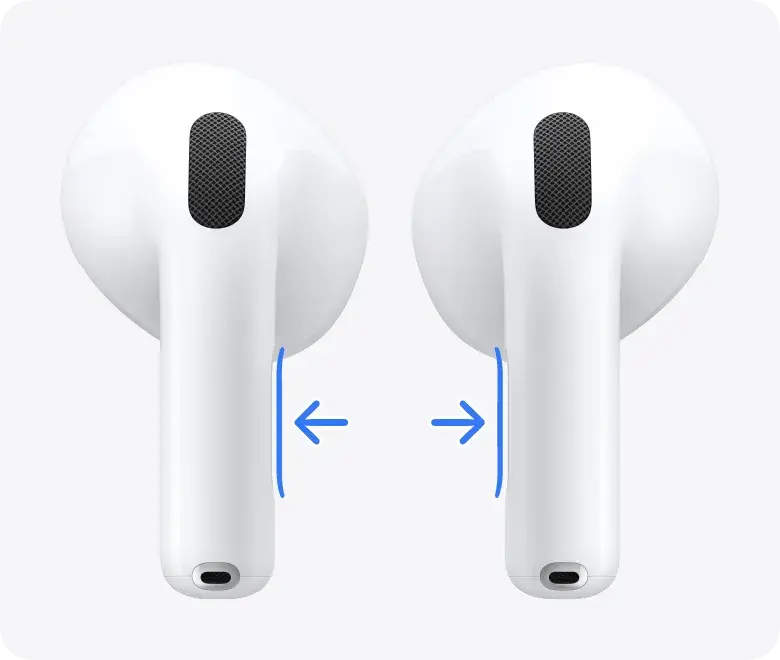 AirPods: Funkcje przycisku na etui i sterowanie słuchawkami